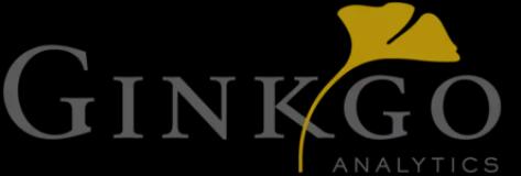 Logo of Ginkgo Analytics with a yellow ginkgo leaf